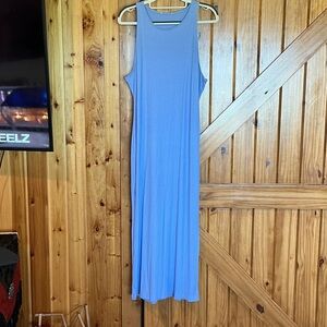 Elegant Blue Sleeveless Dress